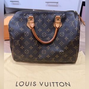 Louis Vuitton Brown Monogram Speedy 30 Satchel